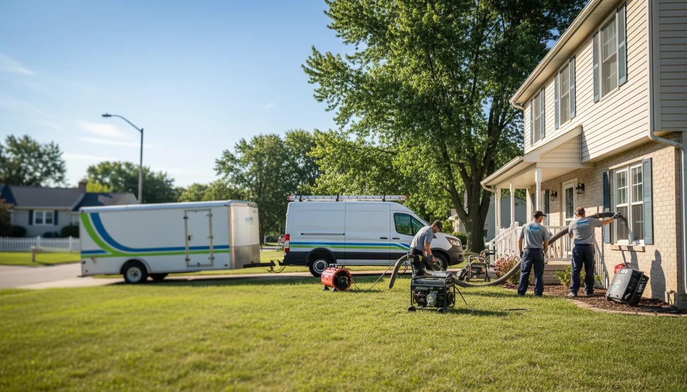 Flooded Basement Restoration And Cleanup With Repair in Mason, IL near me